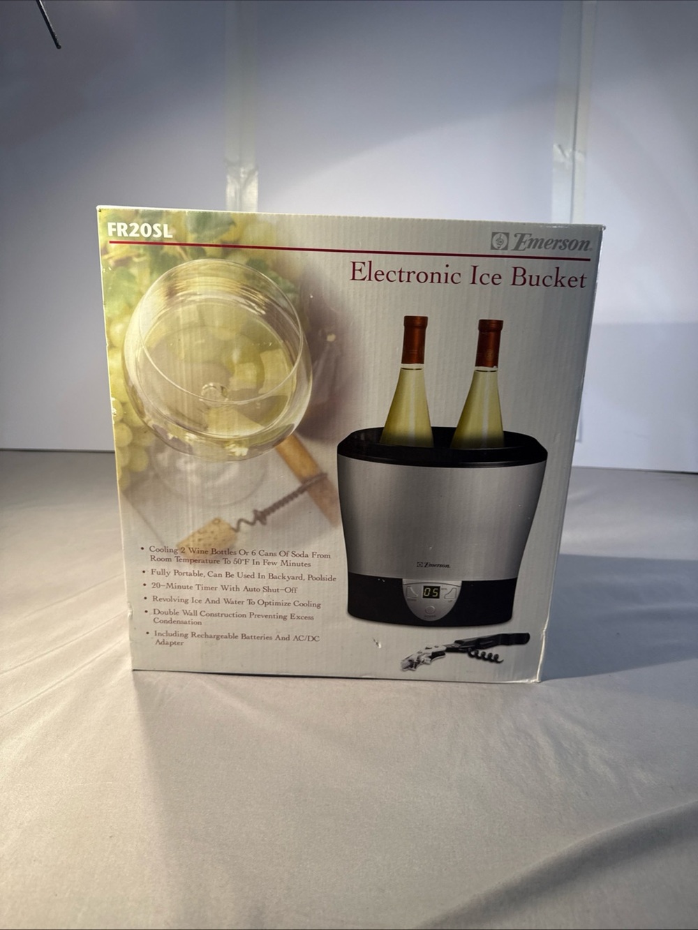 Emerson Silver Electronic Ice Bucket - Silver